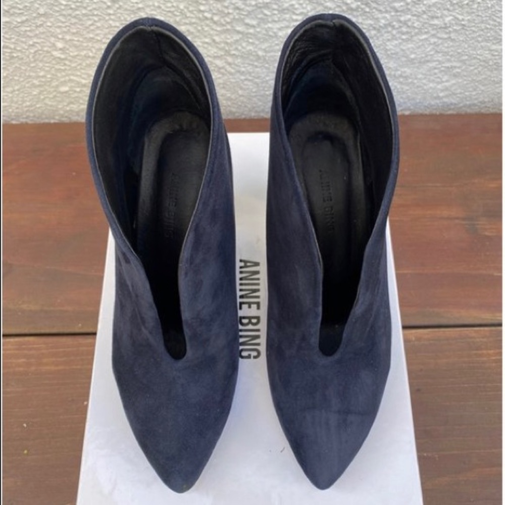 Navy Blue Anine Bing booties size 37